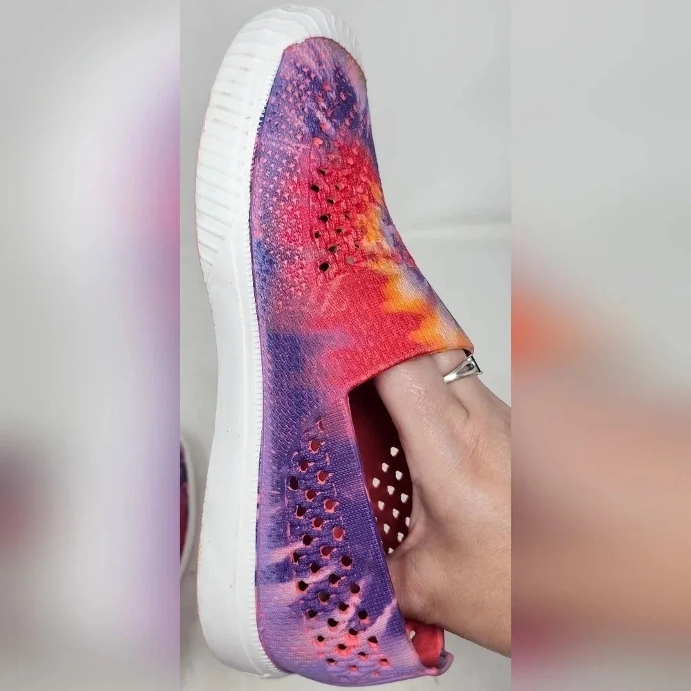 Layer 8 Women's Katie Slip on Water Rubber shoe size 10 Tye Dye Purple/Pink - Picture 7 of 9